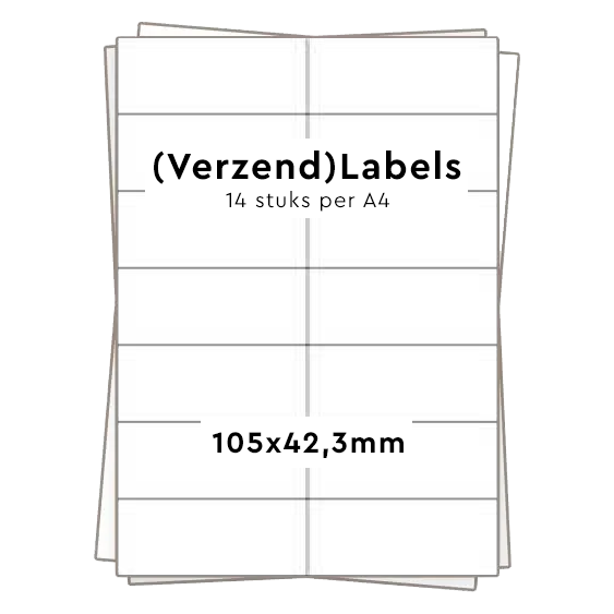 Huismerk 14 stickers per A4 (105x42,3mm) Top Merken Winkel